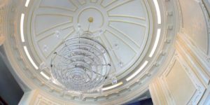 Christianson Lee Studios 23K architectural gold leaf on Grand Foyer with dome ceiling