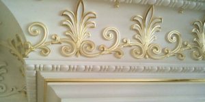 Architectural Gilding Gold Leaf Walls Dome Trim Grand Foyer Entry 5