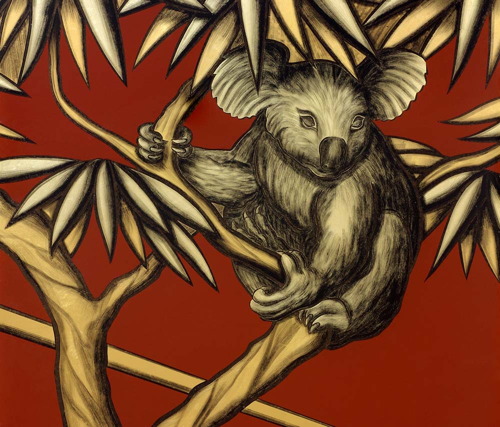 Eglomise Cunard Queen Mary 2 Murals Reverse Painting Glass 8