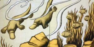 Eglomise Cunard Queen Mary 2 Murals Reverse Painting Glass 9