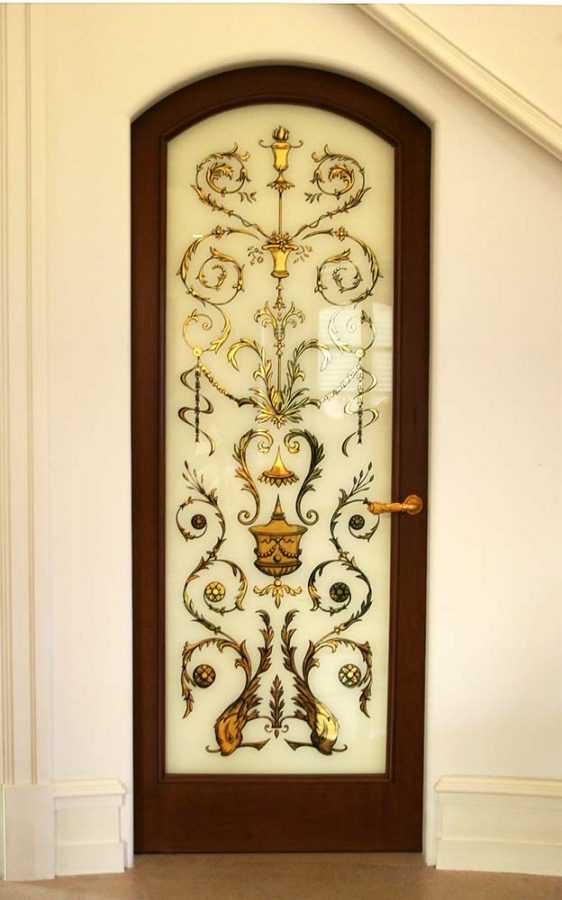 Christianson Lee Studios verre églomisé Foyer door