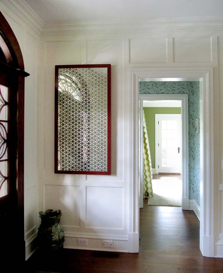 Christianson Lee Studios verre églomisé Foyer panels