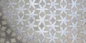Eglomise Reverse Gilding White Gold Leaf Geometric Design Foyer Glass Mirrors 5