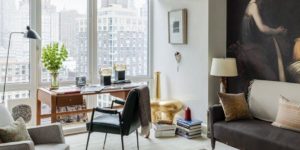 Christianson Lee Studios Kips Bay Decorator Showhouse gilded ceiling medallion for Study