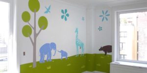 Murals Safari Animals Child Bedroom Walls NYC 1