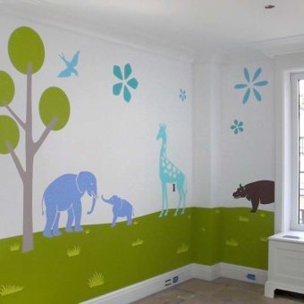 Murals Safari Animals Child Bedroom Walls NYC 1