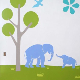 Christianson Lee Studios Child's Bedroom safari wall mural