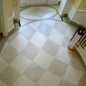 painted floor glazed elliptical checkerboard entry foyer 1 1