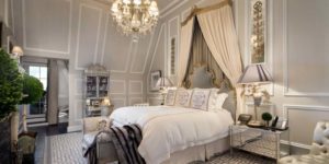 Painted Furniture Antiqued Gilt Finish Headboard Canopy Hilfiger Plaza Hotel 1