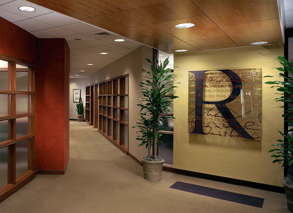 Christianson Lee Studios gilded and reverse painted lexan panel with clear background