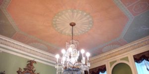 Murals Adams Style Scrollwork Mural Dining Room Ceiling New York City 2