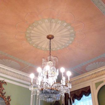Murals Adams Style Scrollwork Mural Dining Room Ceiling New York City 2