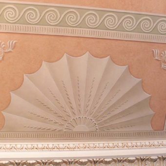 Murals Adams Style Scrollwork Mural Dining Room Ceiling New York City 4