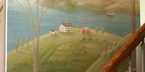 Murals Colonial America Inspired Landscape Stair Walls 5