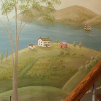 Murals Colonial America Inspired Landscape Stair Walls 5