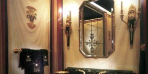 Christianson Lee Studios Egyptian-inspired Powder Room wall mural