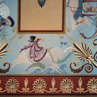 Murals Greek Inspired Europa Myth Dressing Room Ceiling Mural 3