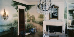 Murals Landscape Garden Mural Dining Room Walls Greenwich Ct 1
