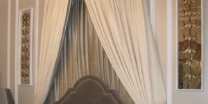 Painted Furniture Antiqued Gilt Finish Headboard Canopy Hilfiger Plaza Hotel 2