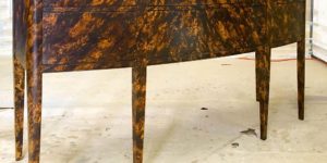 Painted Furniture Faux Tortoise Shell Painting On Console Side Table Drab To Fab 1
