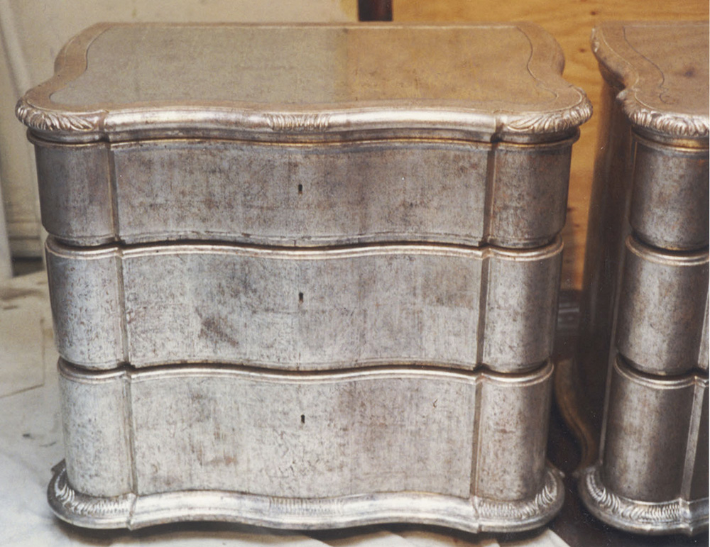 Gilding Furniture Silver Leaf Gilded Side Table 1