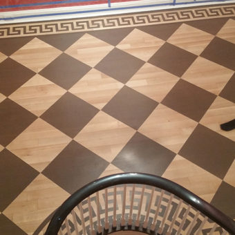 Painted Floor Checkerboard Foyer Hopscotch 2