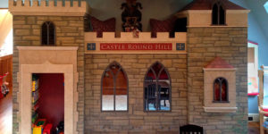 Murals Child Playroom Wall Ceiling Mural Trompe Loeil Faux Stone Trellis Painted Castle Playhouse 2
