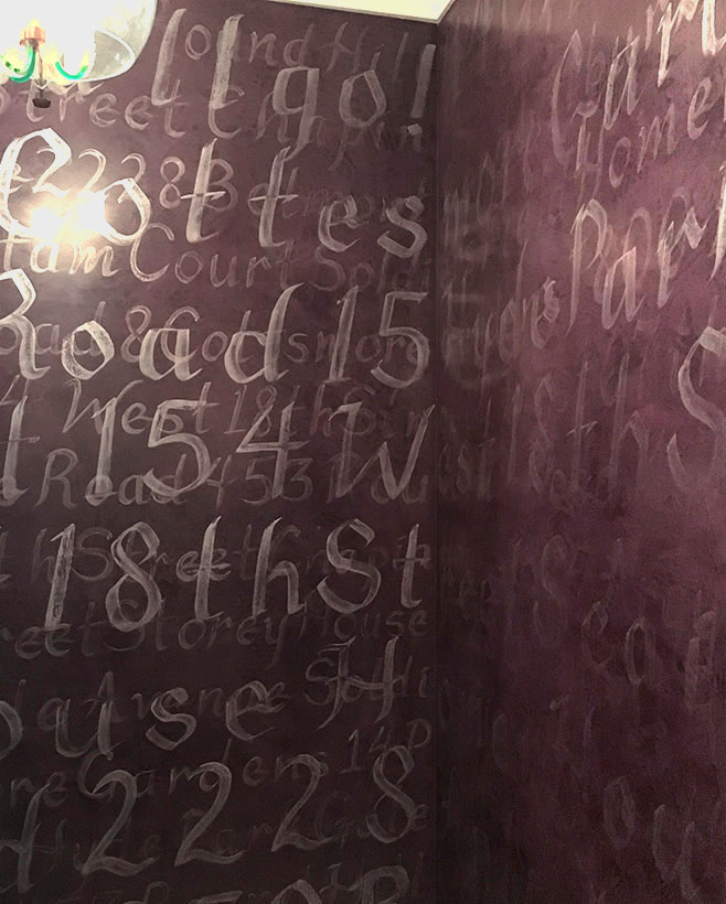 Iridescent Venetian plaster Powder Room walls