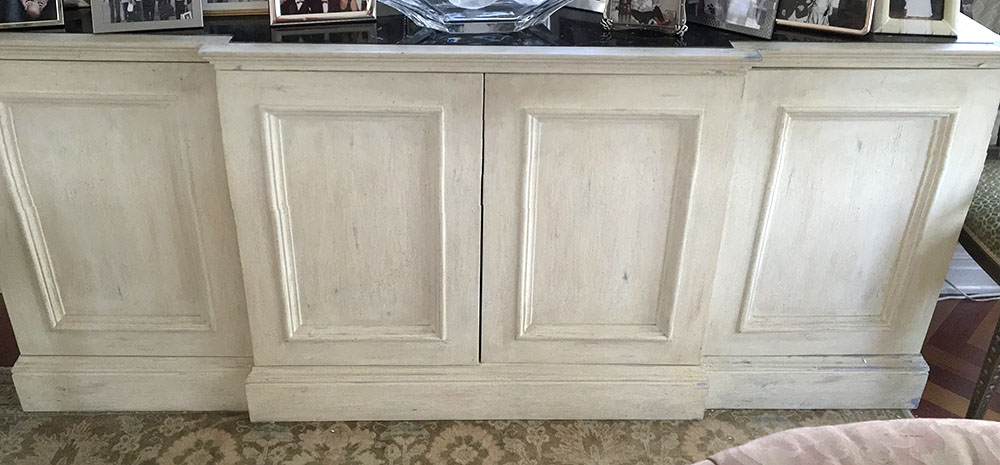 Painted Furniture Woodgraining Faux Bois Walnut Inlaid Marquetry Living Room Console 1