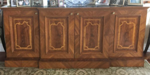 Painted Furniture Woodgraining Faux Bois Walnut Inlaid Marquetry Living Room Console 2