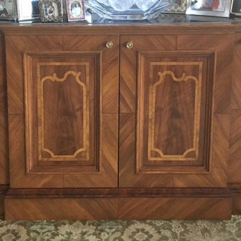 Painted Furniture Woodgraining Faux Bois Walnut Inlaid Marquetry Living Room Console 2