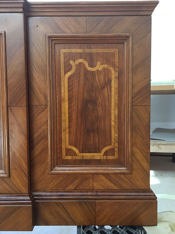 Painted Furniture Woodgraining Faux Bois Walnut Inlaid Marquetry Living Room Console 4