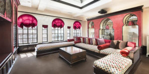 Glass Custom Antiqued Mirror Media Room Walls Moucharabieh Upper East Side Nyc