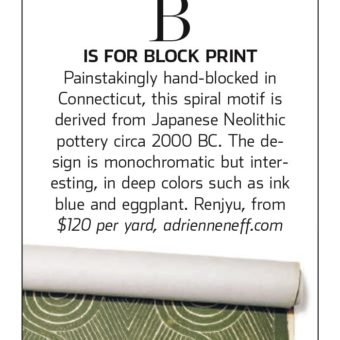 Wall Street Journal Uzu Hand Block Print Wallpaper Adrienne Neff