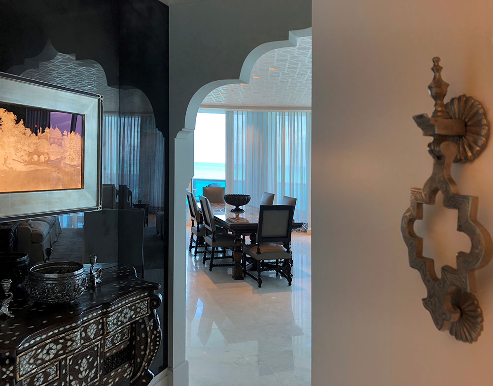 Custom Wallpaper Morrocan Inspired Living Room Ceiling Vignettejpg