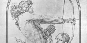 Glass Reverse Painting Gilding Metal Leaf Albrecht Durer Apollo Diana Wall Mural 2