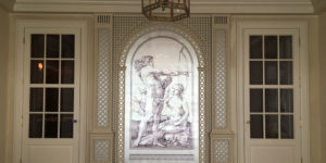 Glass Reverse Painting Gilding Metal Leaf Albrecht Durer Apollo Diana Wall Mural 3