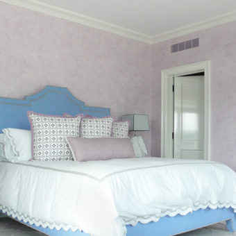 Venetian Plaster Lilac Bedroom Walls Amanda Nisbet Southampton Ny 1