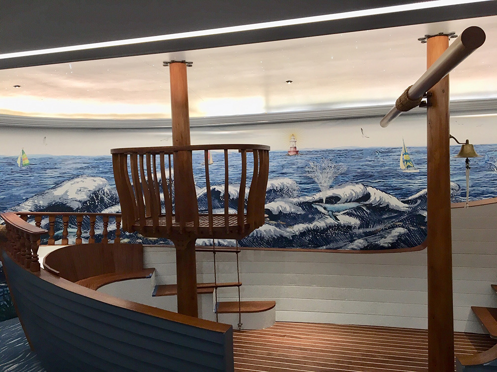 murals child playroom walls sea landscape mermaid marine animals 3