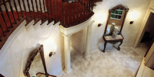 Christianson Lee Studios faux limestone on Entry Foyer walls