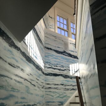 Venetian plaster turret walls decorative painting