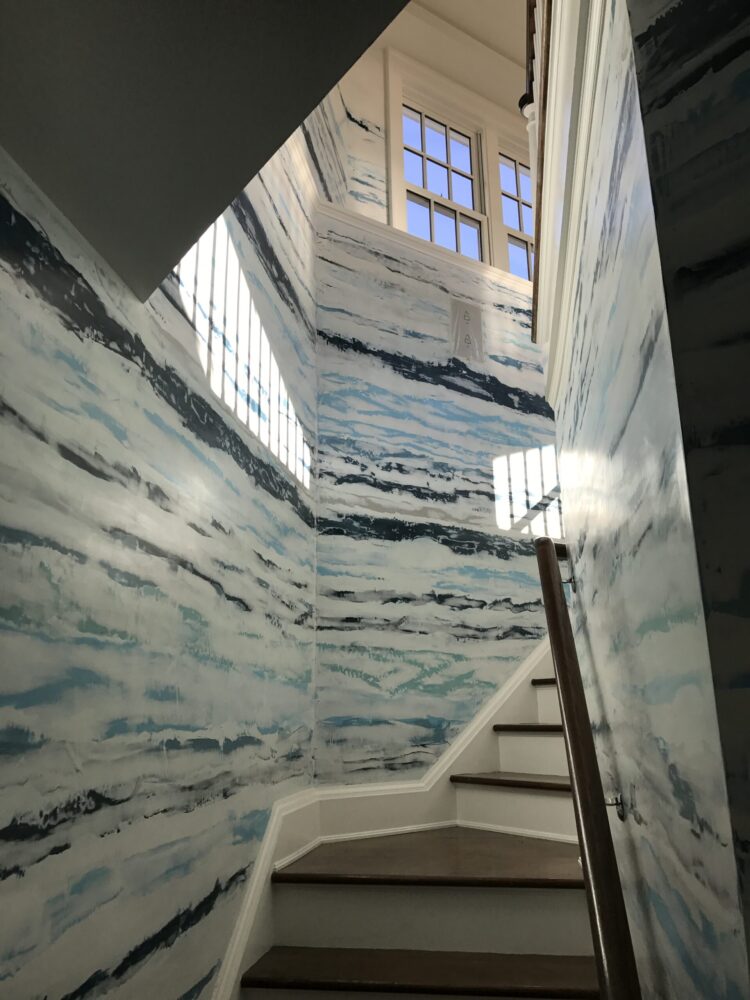Venetian plaster turret walls decorative painting